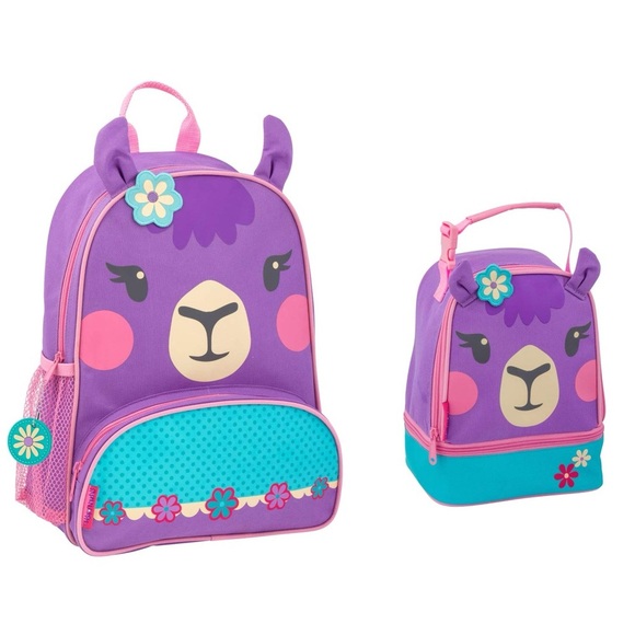 Kids Llama Lunch Bag in Purple and Blue - Picture 4 of 6
